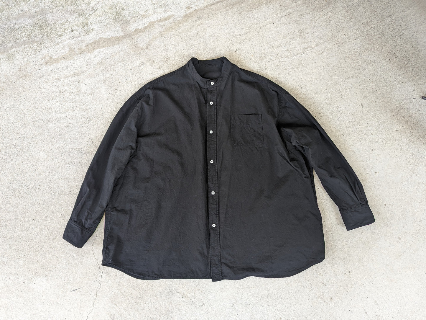 知多木綿 18貫 ビッグシルエットシャツ 名古屋黒紋付染