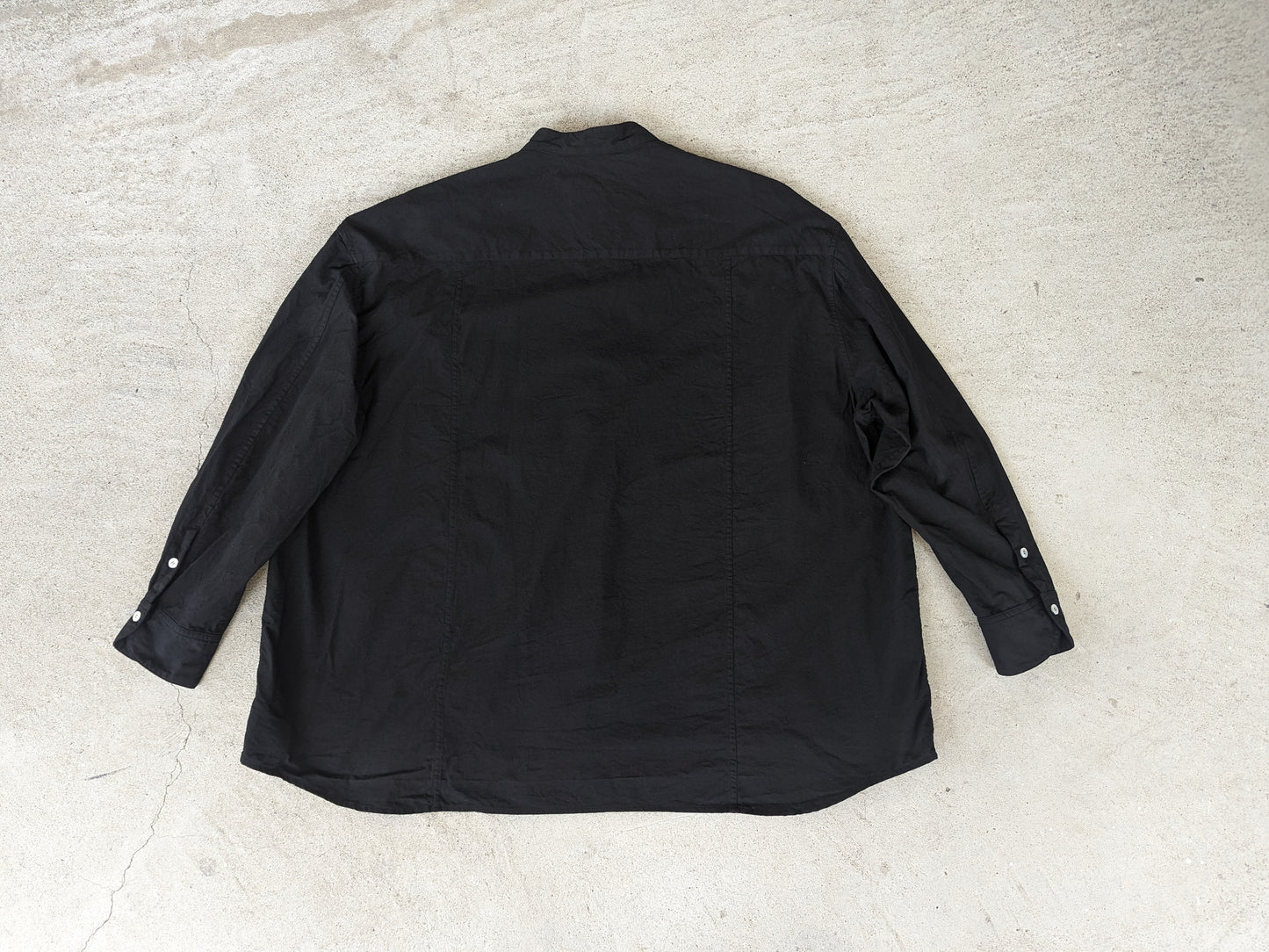 知多木綿 18貫 ビッグシルエットシャツ 名古屋黒紋付染