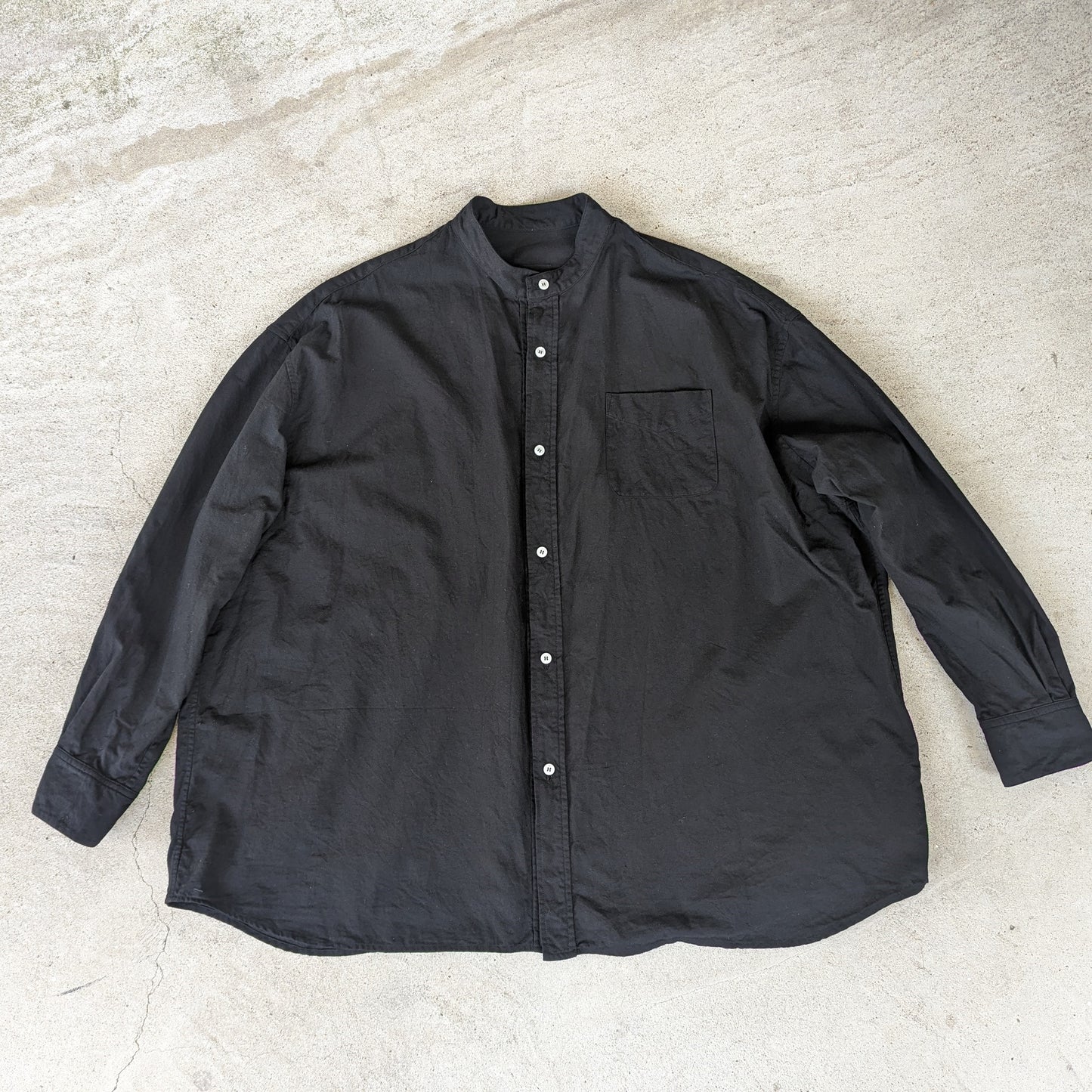 知多木綿 18貫 ビッグシルエットシャツ 名古屋黒紋付染