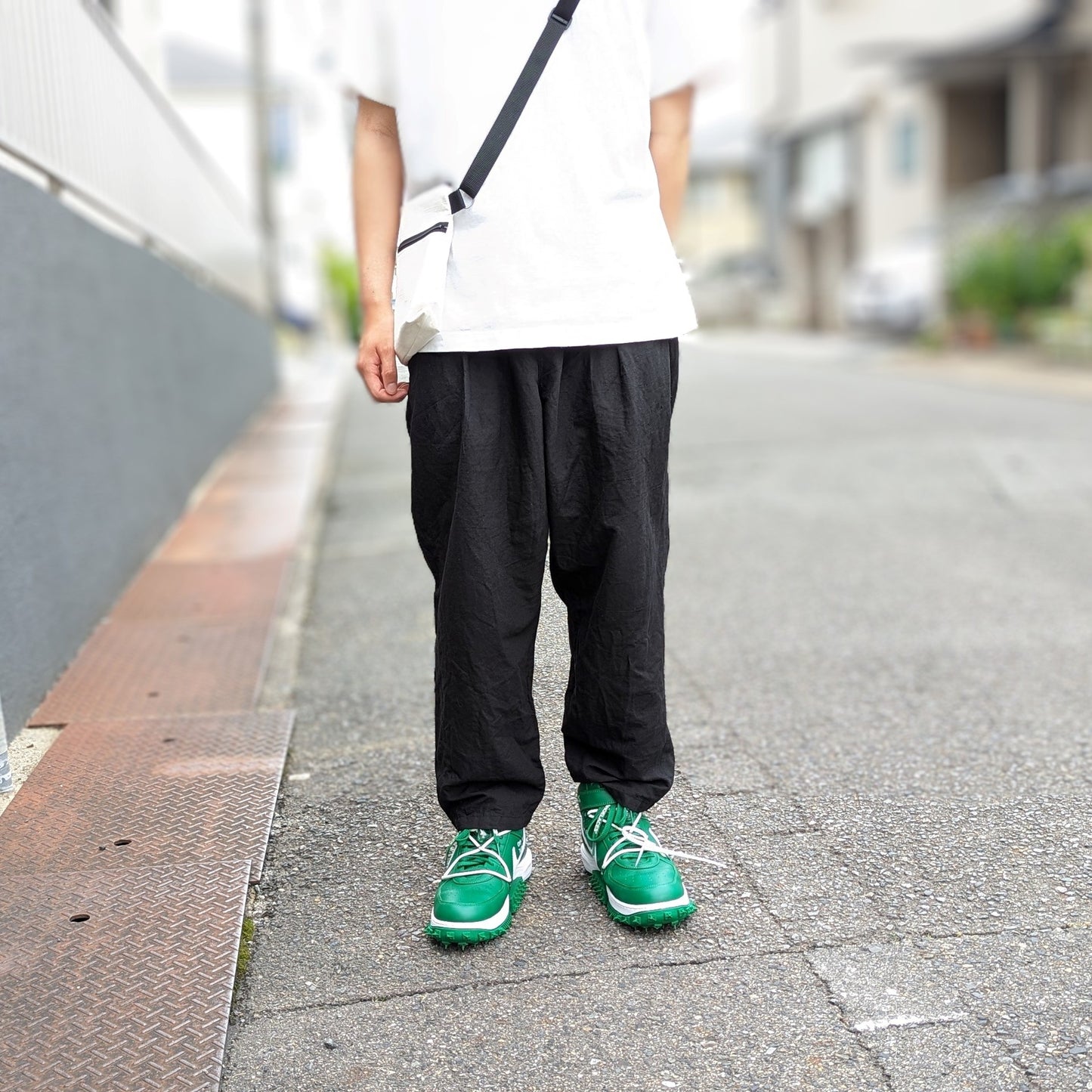 ＜OSOCU＞知多木綿 別注ヘンプコットン 黒染め バルーンパンツ 名古屋黒紋付染 hemp cotton balloon pants