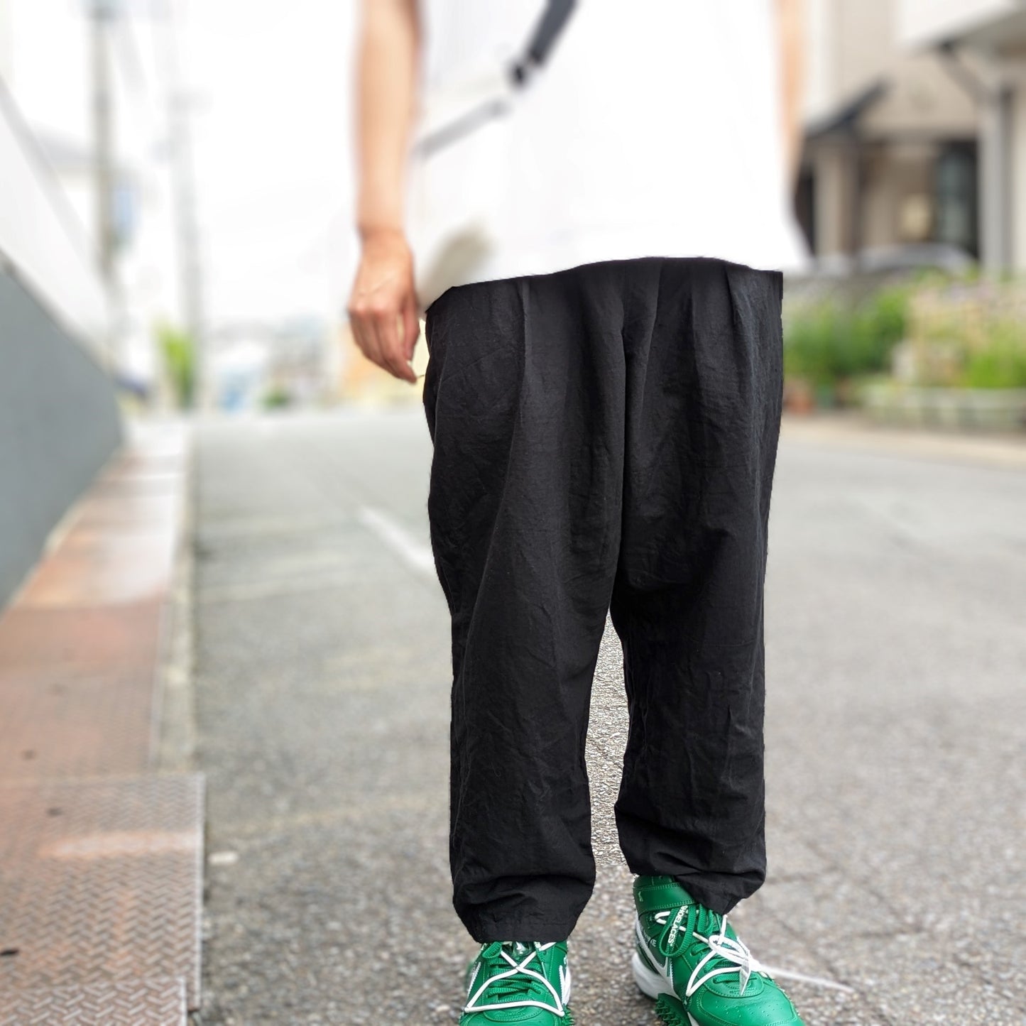 ＜OSOCU＞知多木綿 別注ヘンプコットン 黒染め バルーンパンツ 名古屋黒紋付染 hemp cotton balloon pants