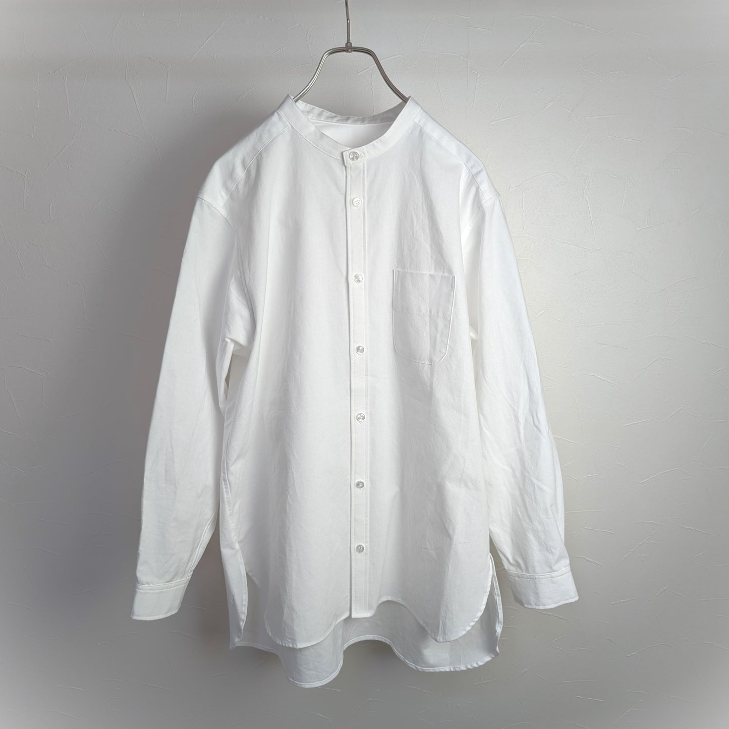 <OSOCU> 知多晒 和晒し 知多木綿 バンドカラーシャツ Chita-momen shirt sarashi wazarashi