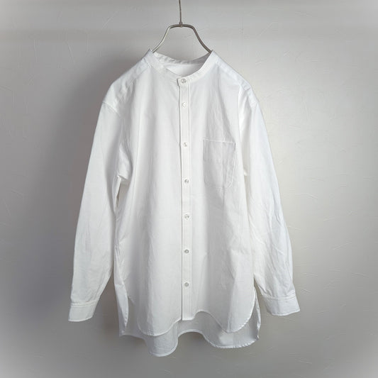 <OSOCU> 知多晒 和晒し 知多木綿 バンドカラーシャツ Chita-momen shirt sarashi wazarashi