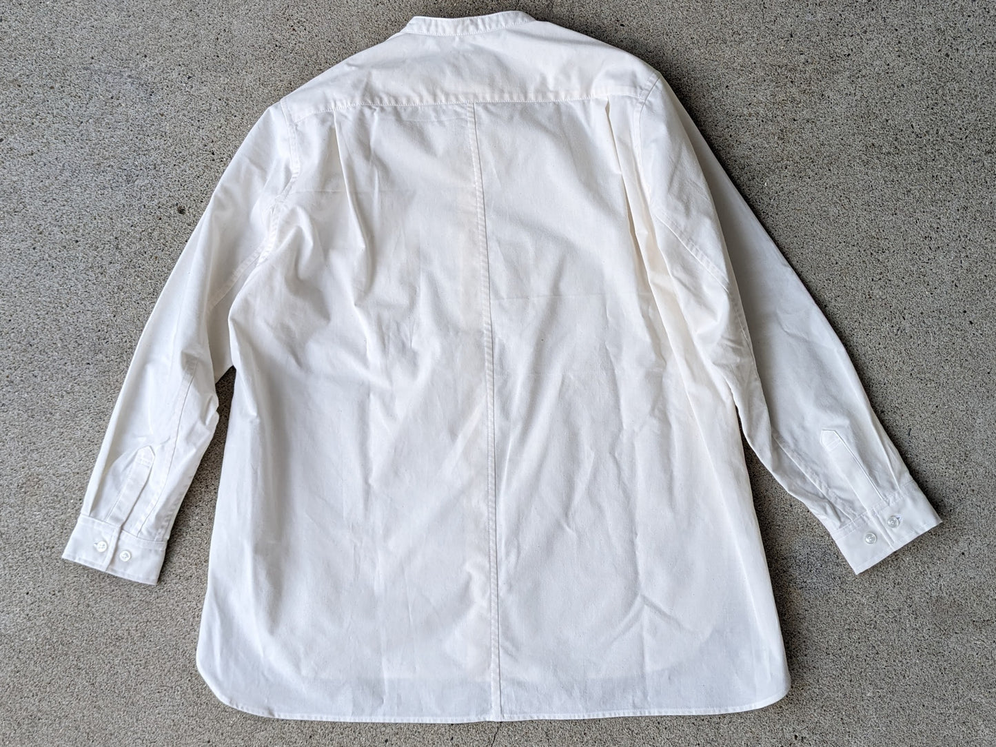 <OSOCU> 無漂白無染色 知多木綿 バンドカラーシャツ Chita-momen shirt unbleached and undyed