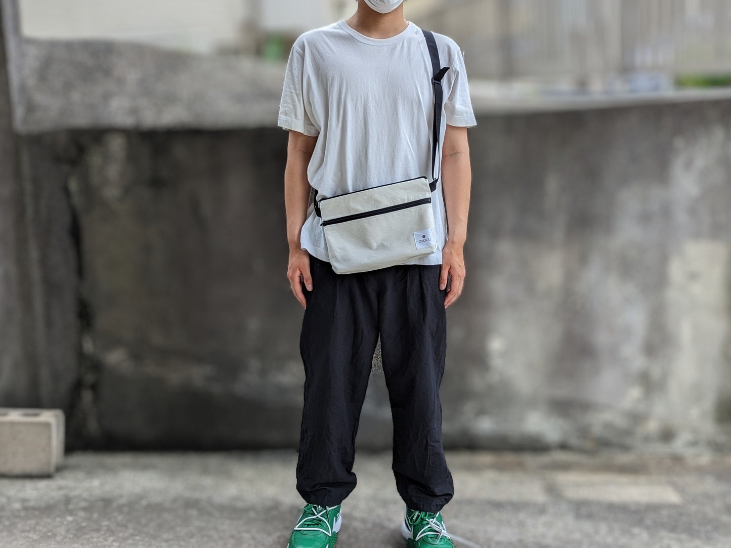 ＜OSOCU＞知多木綿 サコッシュ バッグ 無漂白無染色