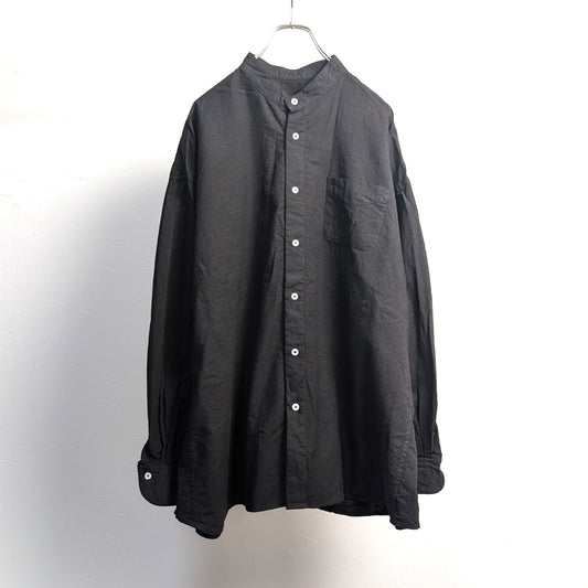知多木綿 18貫 ビッグシルエットシャツ 名古屋黒紋付染