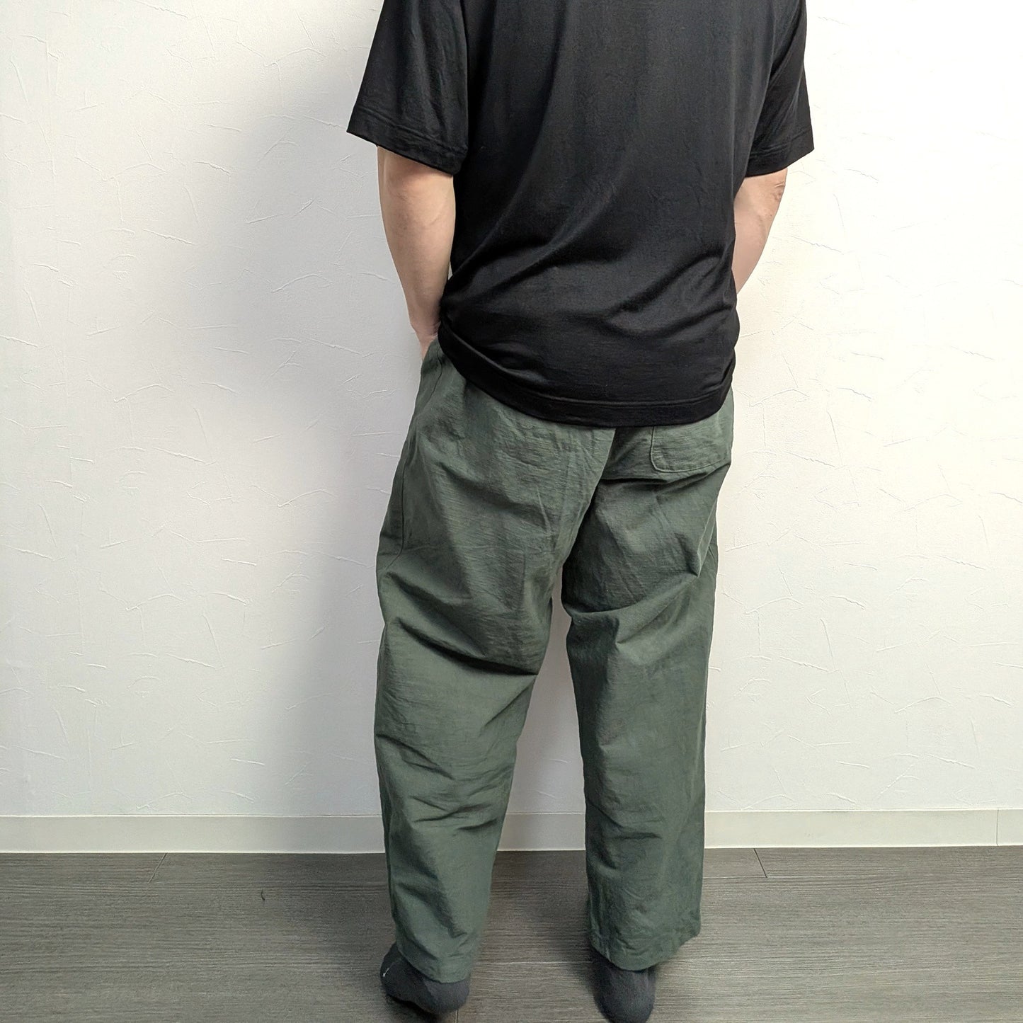 知多木綿 ヨハクパンツ 伝統色染 山鳩色　