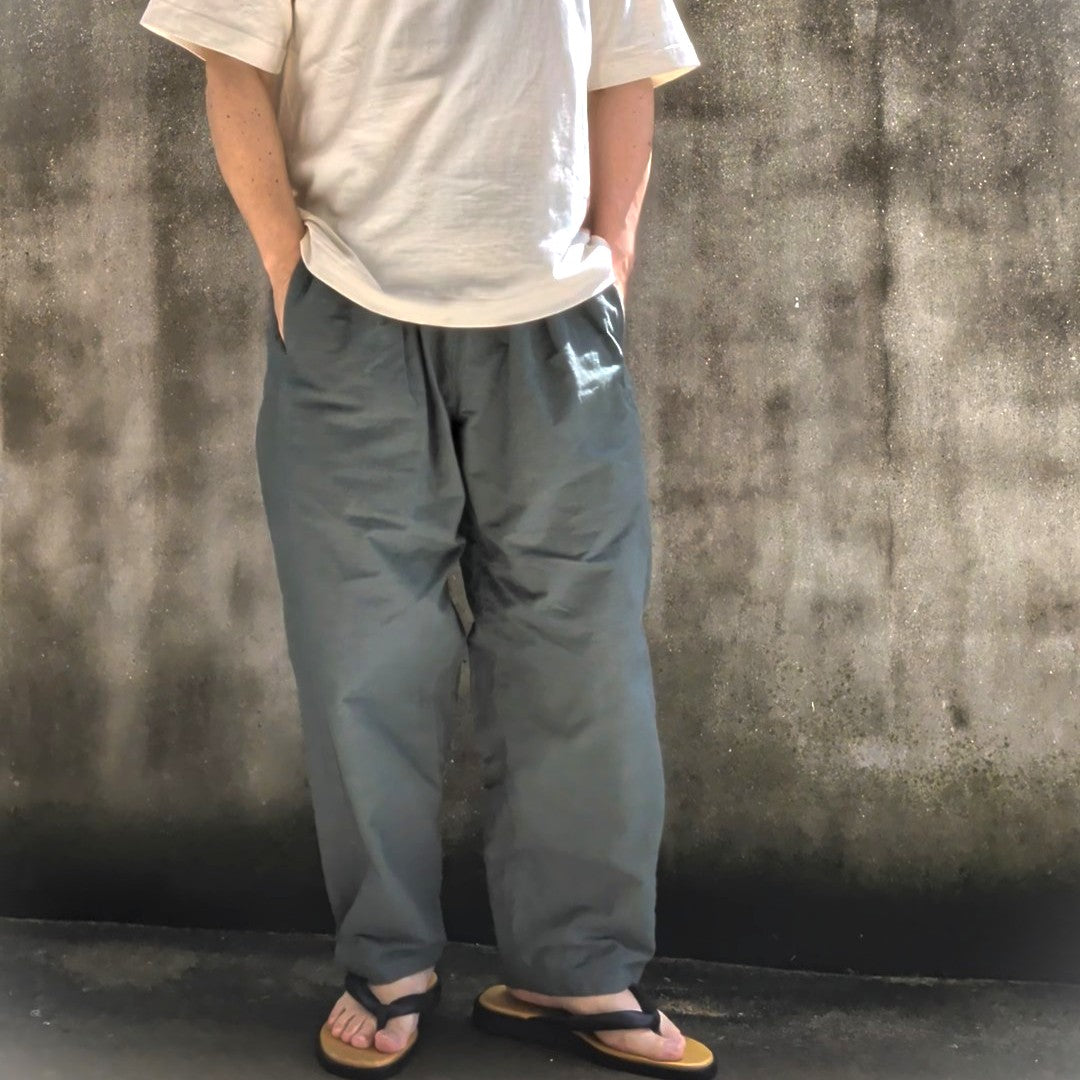 知多木綿 ヨハクパンツ 伝統色染 山鳩色　