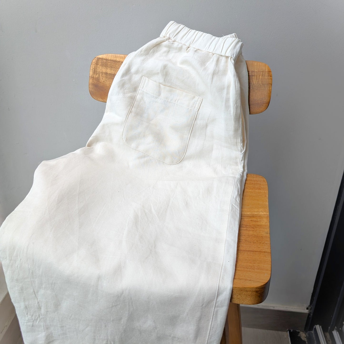 ＜試織生地＞知多木綿 エアージェット ヘンプコットンパンツ 無漂白無染色