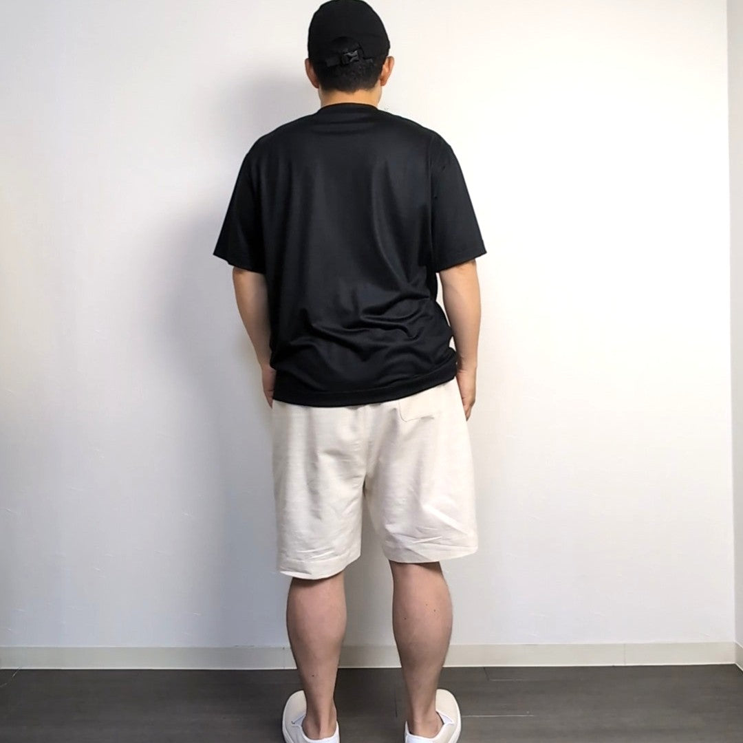 <OSOCU> 尾州ウール Super160 メリノウール100％ Tシャツ 黒