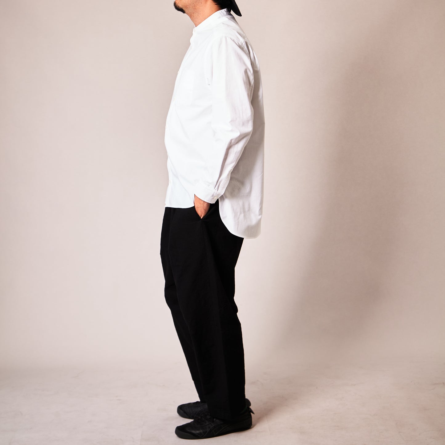 知多木綿 彩紬 ヨハクパンツ 黒 名古屋黒紋付染