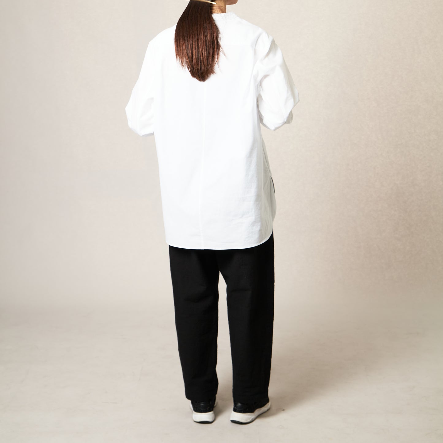 <OSOCU> 知多晒 和晒し 知多木綿 バンドカラーシャツ Chita-momen shirt sarashi wazarashi