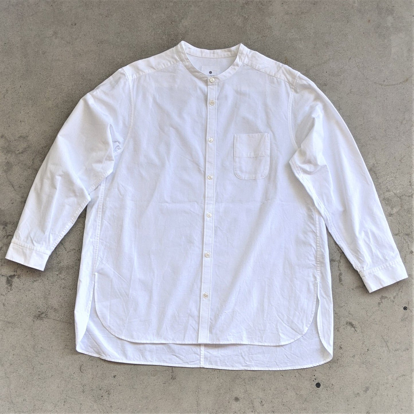 <OSOCU> 知多晒 和晒し 知多木綿 バンドカラーシャツ Chita-momen shirt sarashi wazarashi
